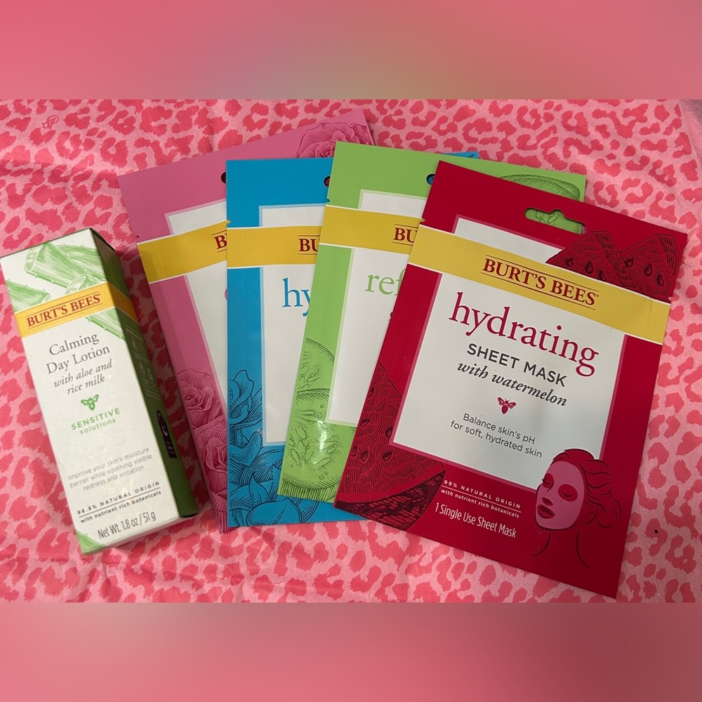 Burt's Bees Hydrating Sheet Mask Set - with Calming Day Lotion